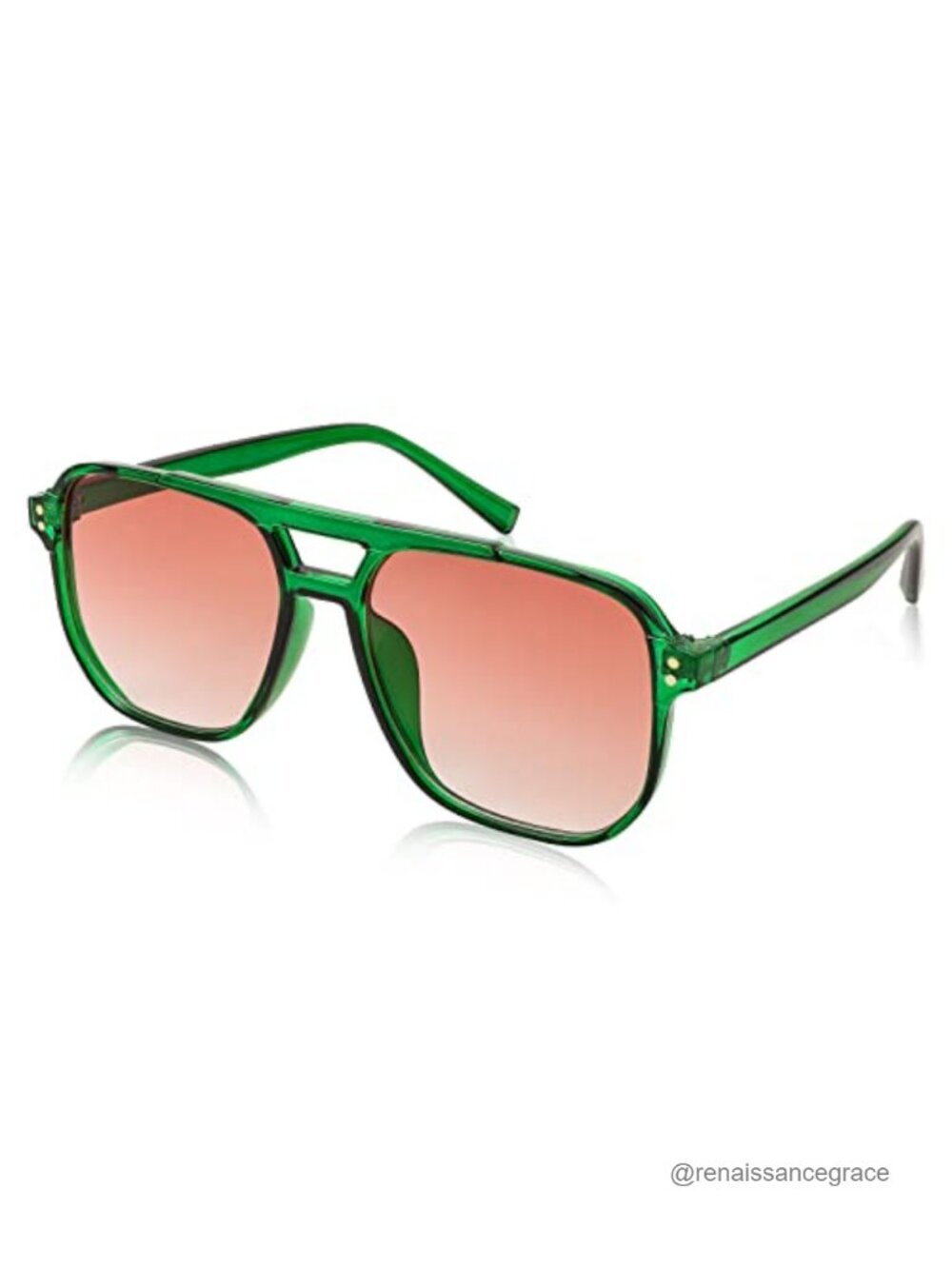 Retro Square Aviator Sunglasses Women Men 70s Vintage Plastic Frame UV400